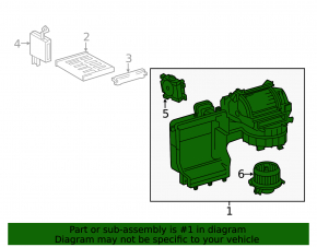 Bare fan housing, right side of Toyota Avalon 2012