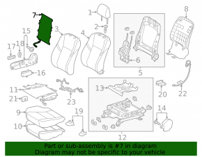 Heated driver's seat back for Toyota Avalon 13-18