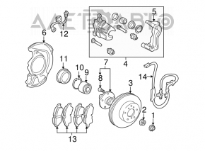 Front right ABS sensor for Lexus RX300 98-03