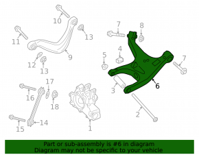 Lower rear left control arm for Porsche Macan 15-26