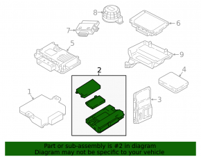 Interface Control Module Audi Q7 16-19 housing broken