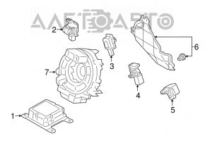Subaru Legacy 15-16 SRS airbag computer module