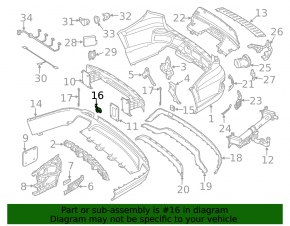 Mercedes GL-class X166 13-16 rear bumper towing hook cap