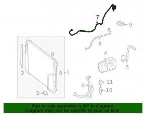Air conditioning pipe condenser-heater Mercedes GLK-class X204 10-15