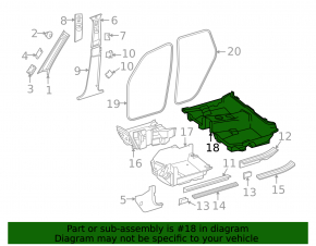 Black rear floor covering for Mercedes GLC 20-22