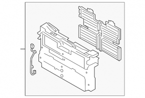 TV radiator panel assembly with blinds Mazda CX-30 20- with motor