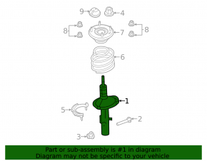 Shock absorber strut assembly front right Ford Flex rest 13-19