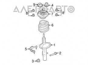 Shock absorber strut assembly front right Ford Flex rest 13-19
