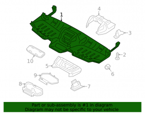 Upper console Ford Transit Connect MK2 13-
