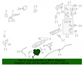 Ford Mustang mk6 15-23 front right door lock