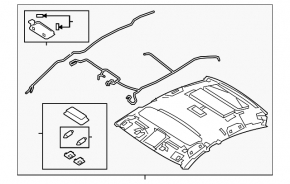 Headlining Mazda 6 13-17 gray without sunroof
