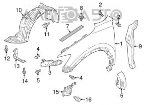 Front right mudguard Mazda CX-5 13-16
