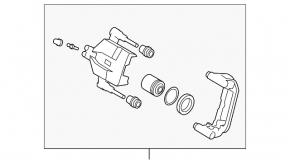 Rear left caliper assembly for Mazda CX-7 06-12