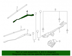 Left wiper arm Ford Explorer 20-