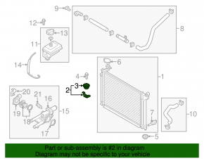 Radiator bracket upper right Hyundai Sonata 15-17 2.4