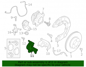 Rear left brake caliper bracket for BMW X7 G07 19-26 for 370/24mm, blue, M-Sport