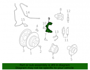 Rear left caliper bracket for BMW X5 F15 14-18 (345/24mm)