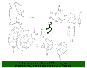 Brake pad wear sensor rear right BMW X5 E70 07-13 3.0 type 2