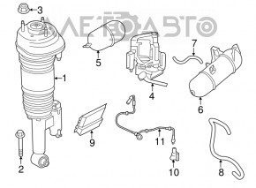 Air shock absorber rear left BMW 7 G11 G12 16-22