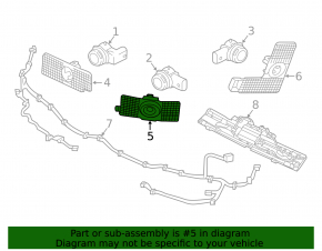 Front bumper parking sensor mount, left, Volvo XC90 20-26