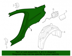 Quarter wing rear right BMW 7 G12 16-22