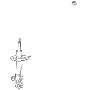 Front left shock absorber Lexus RX350 RX350h 23-26 FWD, Canada built