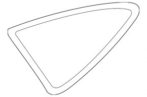 Window blind glass rear left BMW 4 F36 15-20 Gran Coupe chrome