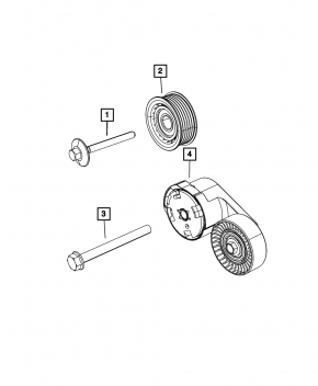 Jeep Grand Cherokee WL 21-25 3.6 inch drive belt tensioner pulley