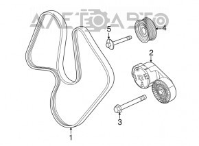 Jeep Grand Cherokee WL 21-25 3.6 inch drive belt tensioner pulley
