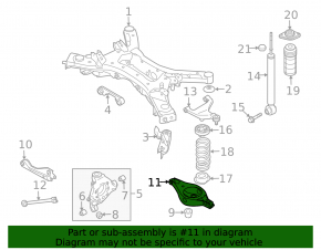 Lower arm under spring rear left Nissan Murano z52 15- rusty