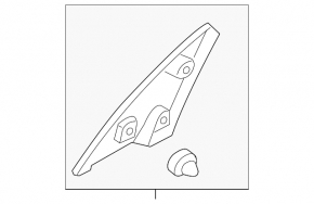 Fender molding triangle front right Subaru Impreza 17- GK