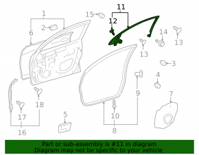 Door frame inner front right Lexus GS300 GS350 GS430 GS450h 06-11