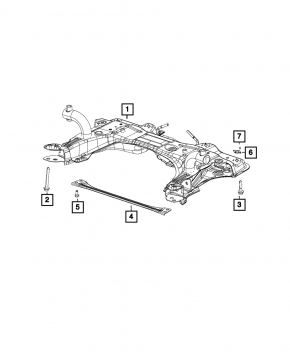 Front subframe Fiat 500L 14-19