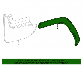 Rear right fender arch trim for Lexus LX600 LX700h 22-25