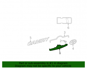 Toyota Camry v40 07-11 trunk lid trim with button emblem