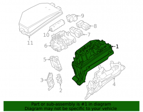 Lexus UX300h right underhood fuse box housing 25-26