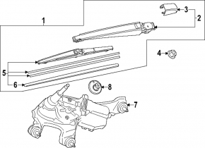 Rear wiper arm Toyota Rav4 19-