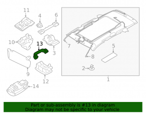 Kia Sportage 23-26 rear right ceiling handle, gray