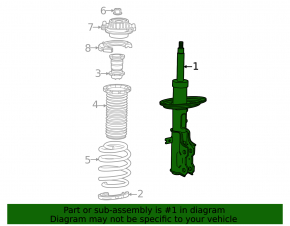 Shock absorber strut assembly front left Chevrolet Equinox EV 24-26 FWD