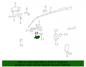 SRS airbag module airbag computer Toyota Highlander 08-10