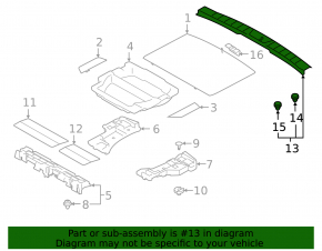 Trunk opening trim Subaru Forester 19-24 SK black