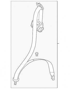 Rear right seat belt Porsche Cayenne 958 11-14 black