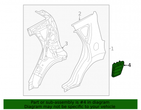 Ventilation shield right Kia Soul 14-19
