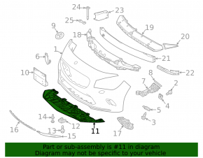 Front bumper protection Mercedes CLA 17-19