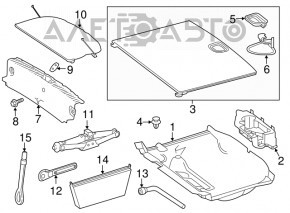 Jack handle Mercedes GLS-class X166 13-19