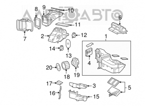 Actuator motor heater drive ventilation Ford Explorer 11-19