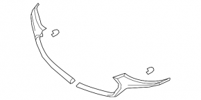 Left radiator grille molding for Mazda 3 19-24 4D chrome
