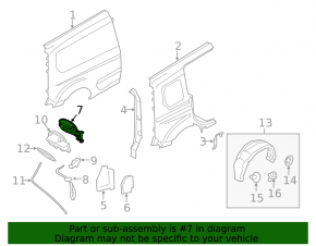 Fuel filler flap with body Ford Transit Connect MK2 13-18