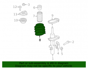 Front left spring Ford C-max MK2 13-18 type-2