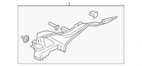 Upper left rear pillar trim for Lincoln MKZ 17-20 black, lower part, missing part